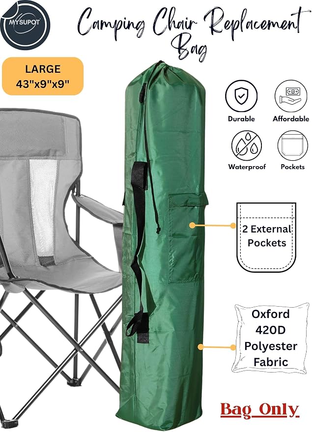 43"x9"x9" Replacement Bag for Folding Camping Chair, Camp Chairs, Yoga Mat - Image 2