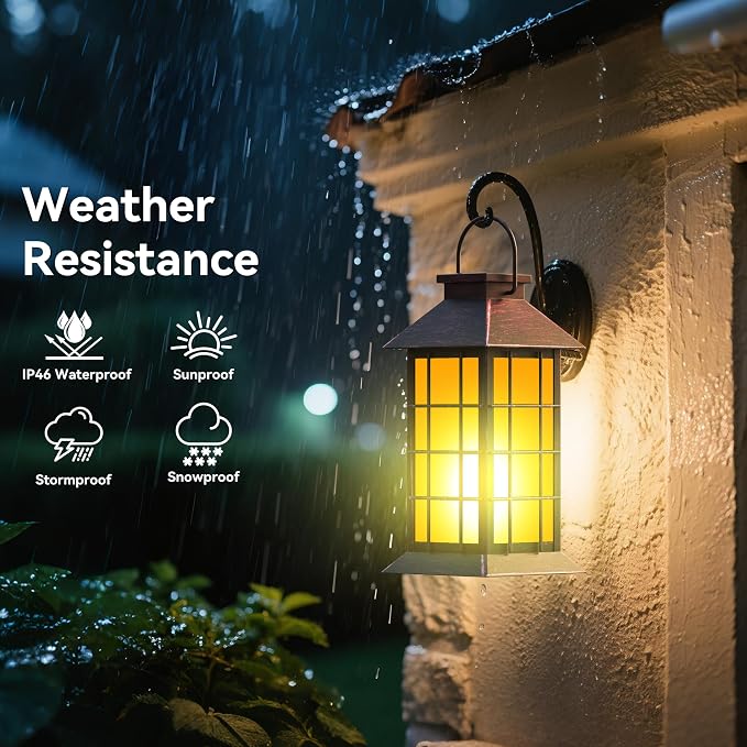 2 Pack 13" Copper Solar Lantern - Image 2