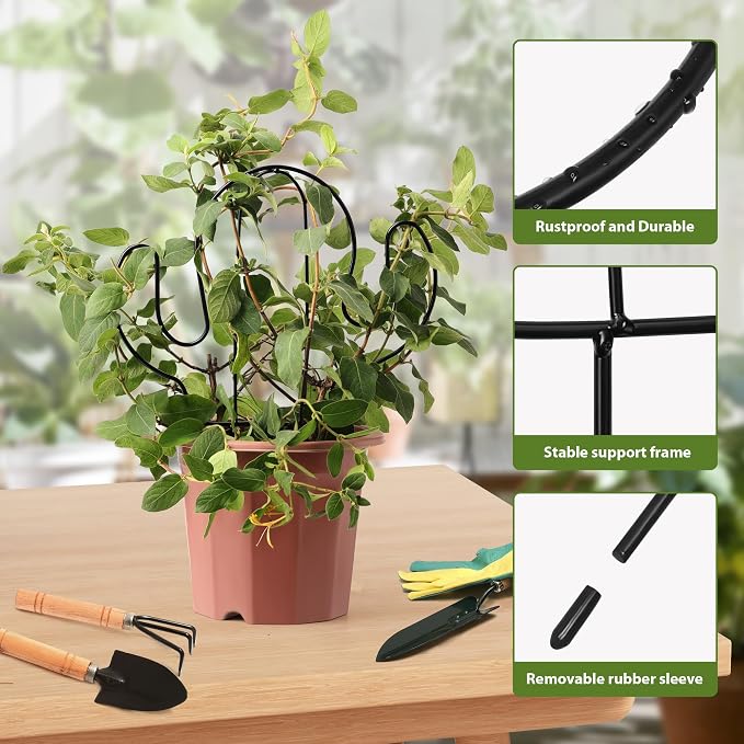 2 Pack Plant Trellis Indoor, 11.4" W x 13" H Small Trellis - Image 4