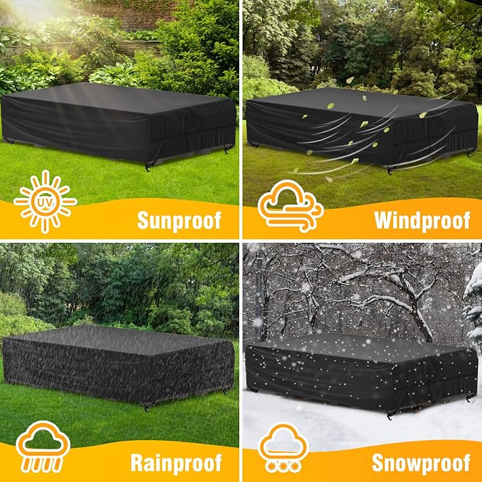 Velway Patio Furniture Cover Waterproof Outdoor Sectional Sofa Set Covers - Image 6