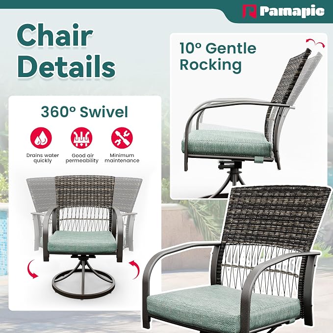 Pamapic 7-Piece Outdoor Dining Set - Image 7