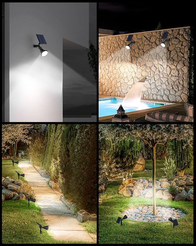 Solar Spot Lights Outdoor, 14 LED Outdoor Solar Lights - Image 2