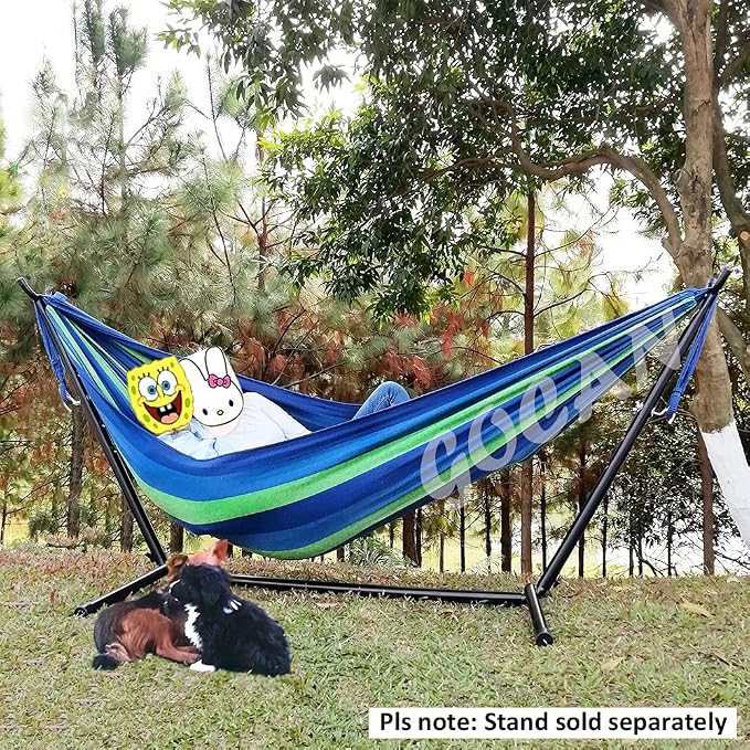 Brazilian Double Hammock 2 Person Extra Large Canvas 250x160cm Total Length - Image 7