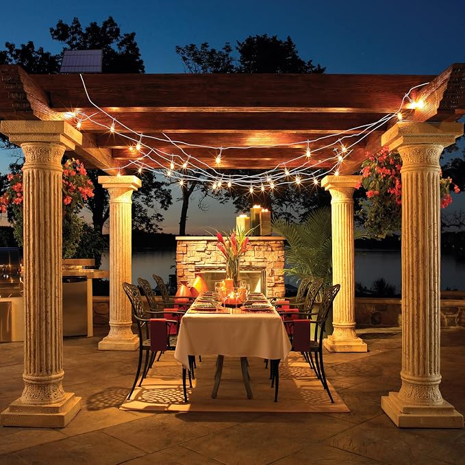 Mlambert 96FT 3-Color in 1 Dimmable Solar String Lights Outdoor, Remote Patio - Image 6