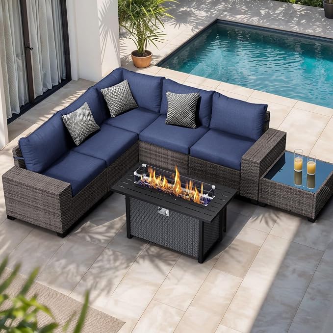 JOIVI 7 Pieces Outdoor Patio Furniture Set by Enjoyyouroutdoorlife