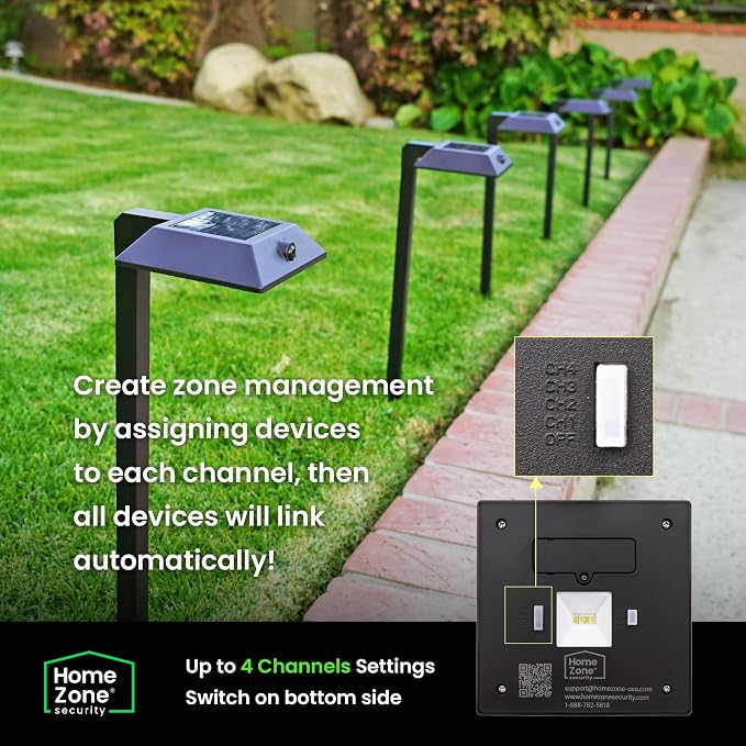 Mesh Linkable Series 4-Pack Solar LED Security Pathway Light w/ LiFePO4 Battery - Image 5