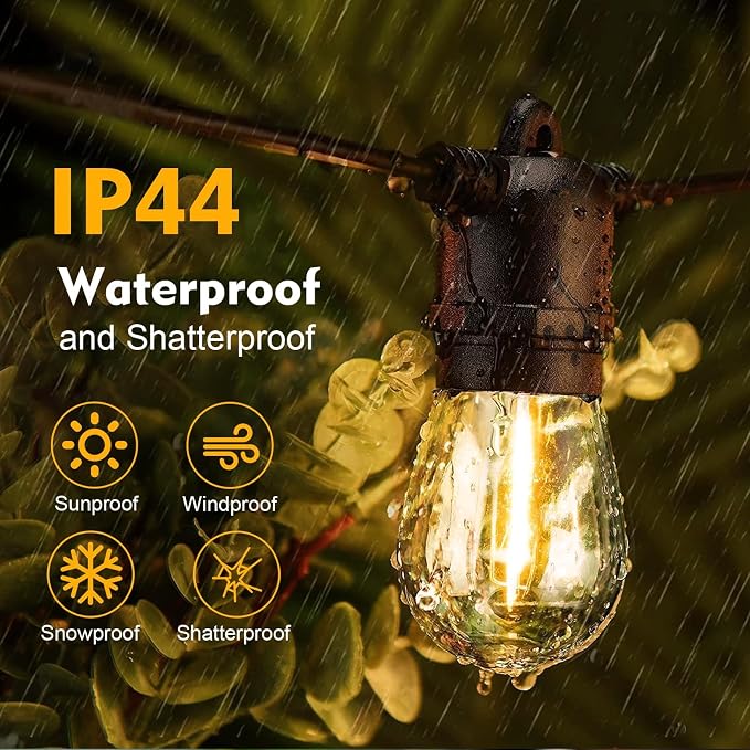 64 Pack S14 LED Bulbs for Outdoor String Lights, Shatterproof Replacement - Image 5