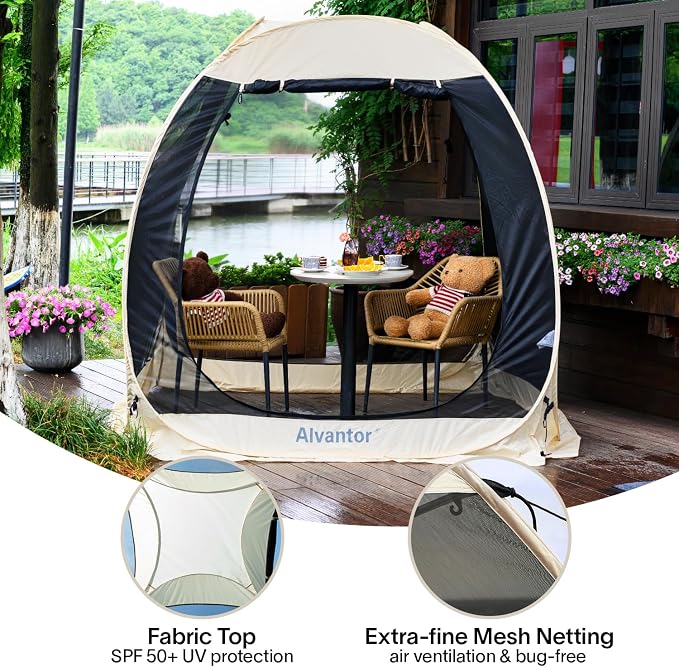 Alvantor® Screen House Gazebo, Pop Up Igloo Screened Canopy Tent - Image 5