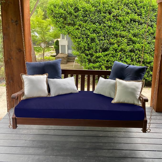 Twin Size Porch Swing Bed Mattress Cushion Cover, Waterproof Outdoor Daybed - Image 6