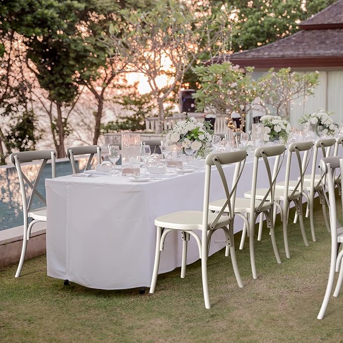 VINGLI Plastic Outdoor Dining Chairs Set of 8, Stackable Patio Dining Chairs - Image 7