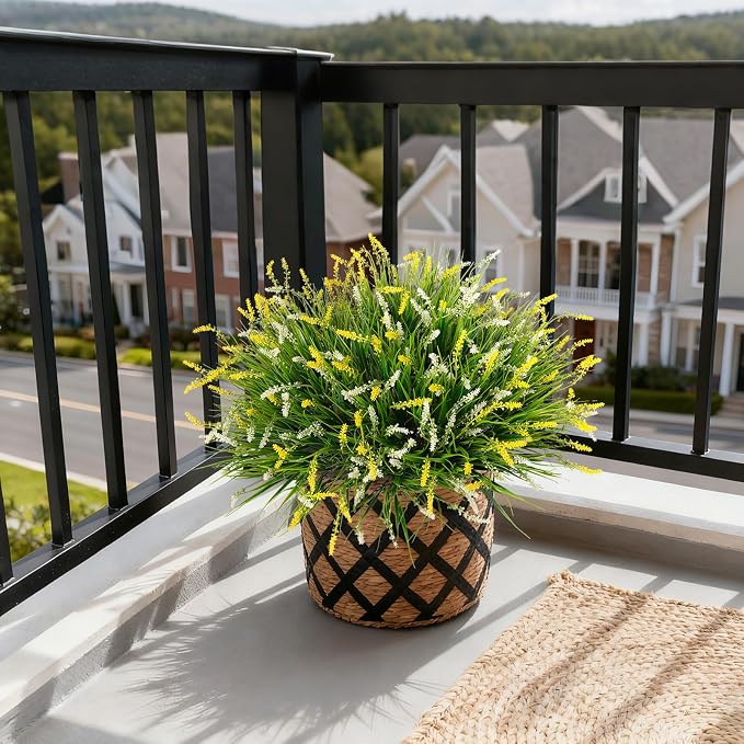 Artificial Faux Plants for Outdoor Spring Decoration, Fake Flowers Shrubs UV - Image 3