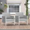 Aluminum Outdoor Sofa Armchair, HDPE Rope Patio Couch by Oasbira