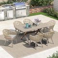 PURPLE LEAF 7 Pieces Patio Dining Set by PURPLELEAF