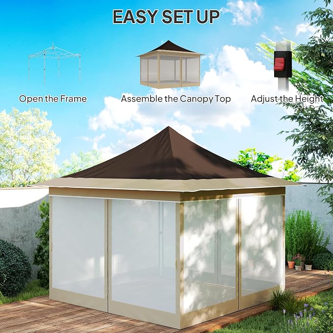 Outsunny 12 x 12 ft. Pop Up Canopy Tent - Image 3