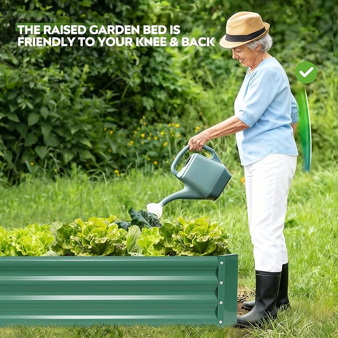ZORMY 2 Pcs 4x4x1ft Galvanized Raised Garden Bed Outdoor, Metal Planter Boxes - Image 3