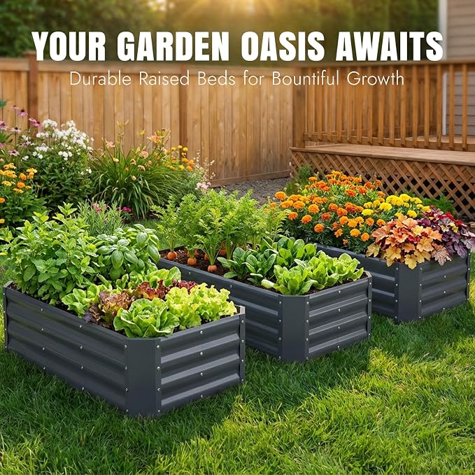 INNO STAGE 4×2×1ft Galvanized Raised Garden Bed Kit, Galvanized Planter Raised - Image 11