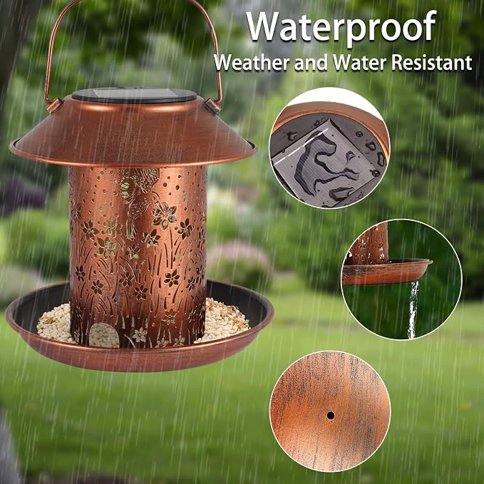 Bird Feeders for Outdoors Hummingbird Solar Lanterns Outdoor Waterproof Garden - Image 5