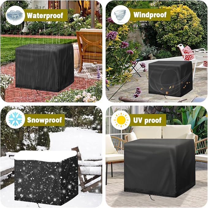 Patio Table Cover for Outlux 16.5" Metal Outdoor Side Table, Waterproof Outdoor - Image 6