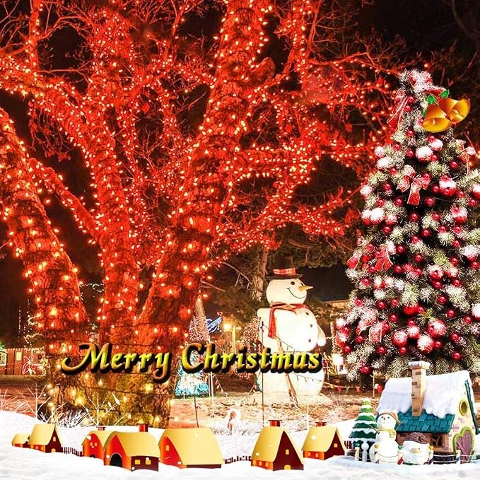 Joomer Red Solar Christmas Lights, 2 Pack Total 144FT 400 LED 8 Modes - Image 5