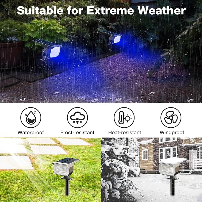 nipify 4 Pack Solar Spot Lights Outdoor, Solar Powered Waterproof Spotlight - Image 5