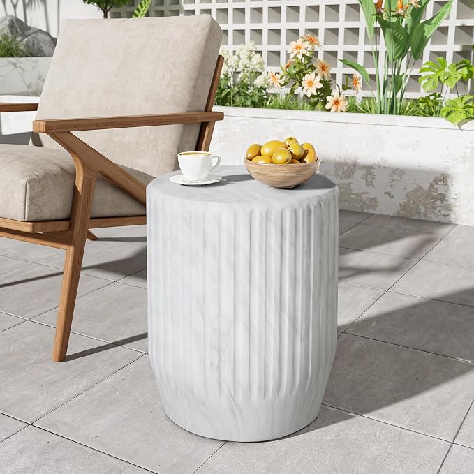 Christopher Knight Home Jayme Lightweight Concrete End Table, Outdoor Cylinder by ChristopherKnightHome