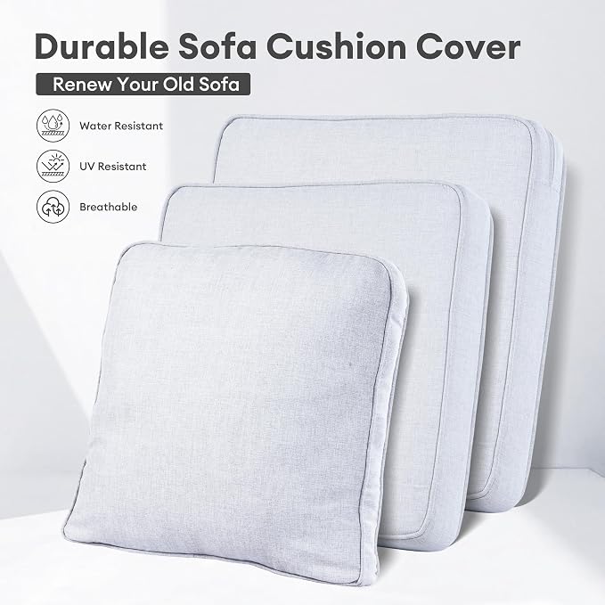 ovios Patio Cushion Covers, Waterproof Cushion Cover - Image 2