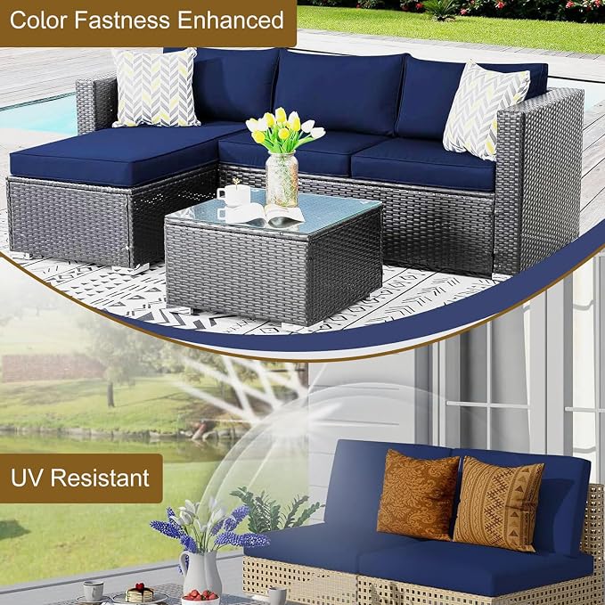 14 Piece Outdoor Patio Cushion Cover Replacement, Waterproof Patio Cushion - Image 5