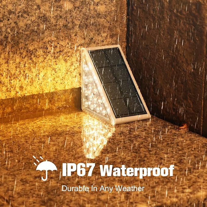 VOLISUN Solar Step Lights Outdoor Waterproof, LED Outdoor Stair Lights - Image 3