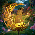 JOBOSI Solar Moon Dog Decorative Light Gifts, Solar Moon Dog Moving Decorative by JOBOSI