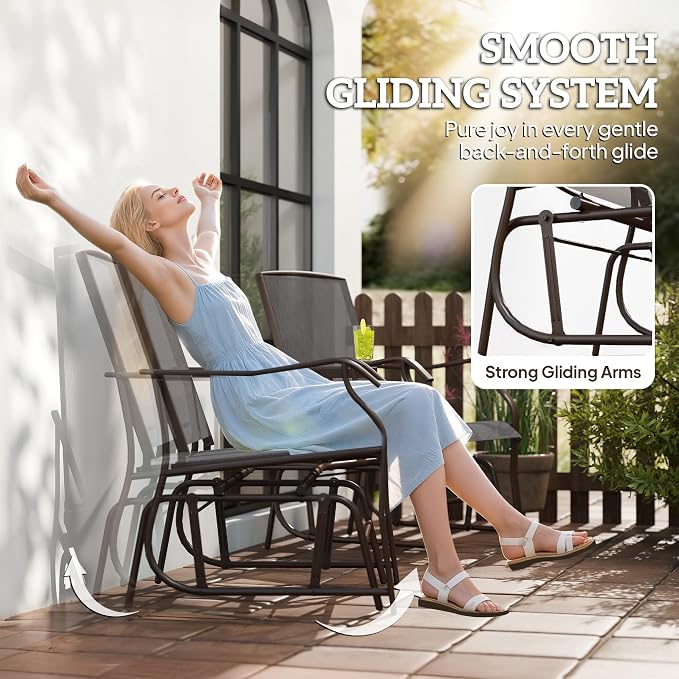 Outsunny Outdoor Glider Chairs - Image 4