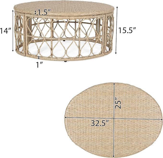 Christopher Knight Home Bruce Outdoor Coffee Table - Image 3