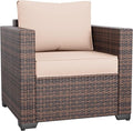 Amopatio Wicker Outdoor Sofa & Patio Couch Set by Amopatio