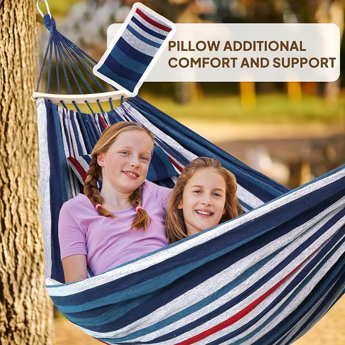 Chihee Cotton Hammock Large Soft Breathable Camping Hammock Holds Up to 660lbs - Image 2