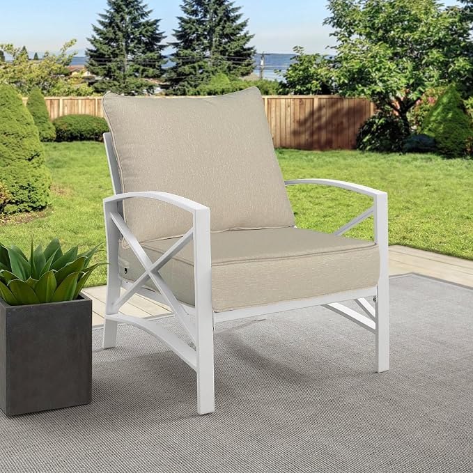 Goodgoods 22x24 inch Outdoor/Indoor Deep Seat Patio Cushions Set of 2 Resilient - Image 3