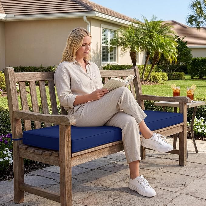 Outdoor Bench Cushion: Waterproof and Fade Resistant Patio Furniture Cushions - Image 2