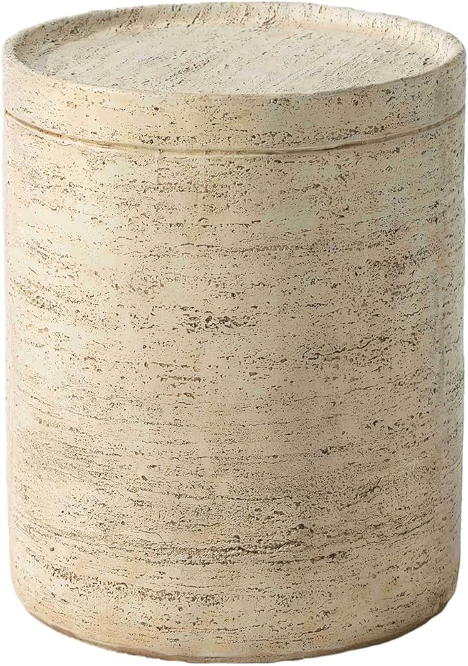 SUNBURY Outdoor Side Tables for Patio, Small Concrete Accent End Table by SUNBURY