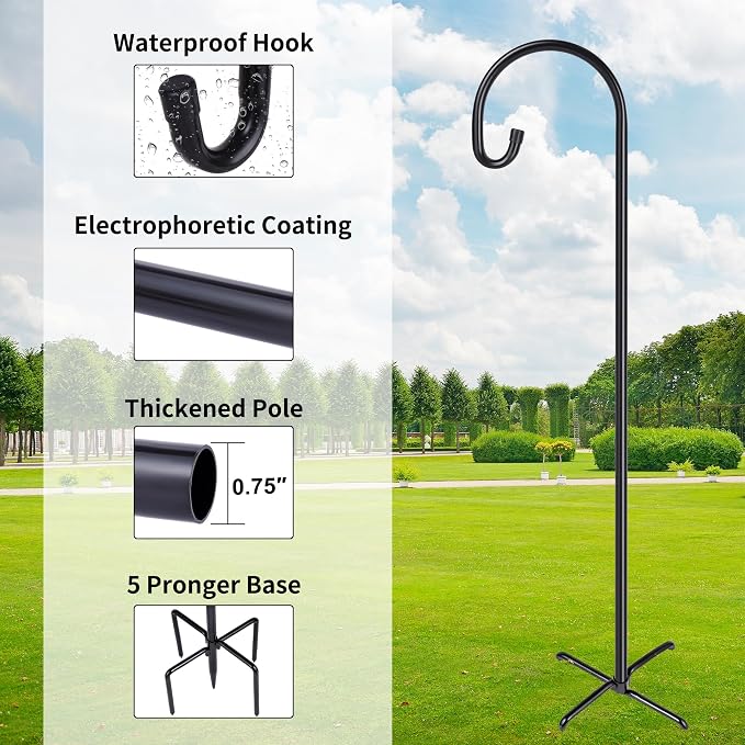 Shepherd-Hooks Adjustable for Bird-Feeder Lantern Plant-Hook Garden-Stake - Image 6