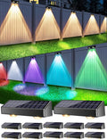 Brizled 12 Pack Solar Fence Lights, RGB + Warm White + Cool White Outdoor Solar by Brizled