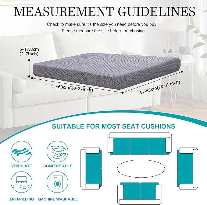 12Pcs Stretch Patio Cushion Covers, Outdoor Couch Covers Replacement, Outdoor - Image 2