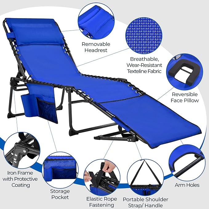 Yaheetech 22.4" Tanning Chair - Image 4