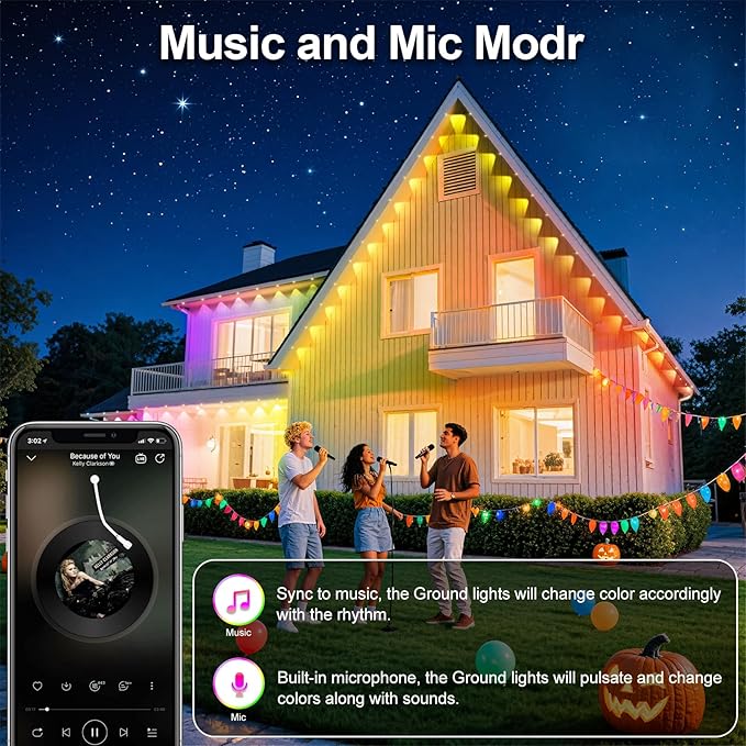 400Ft Permanent Outdoor Lights for House Waterproof, IP67 LED Eave Lights - Image 5