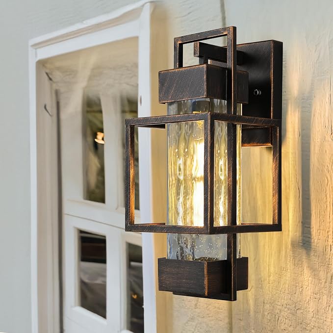 PARTPHONER Modern Outdoor Light Fixtures Dusk to Dawn Outdoor Lighting 2 Pack - Image 2