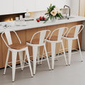 Aklaus Swivel Bar Stools 30 inch Swivel Metal Bar Height Barstools Set of 4 by AKLAUSHomeFurniture