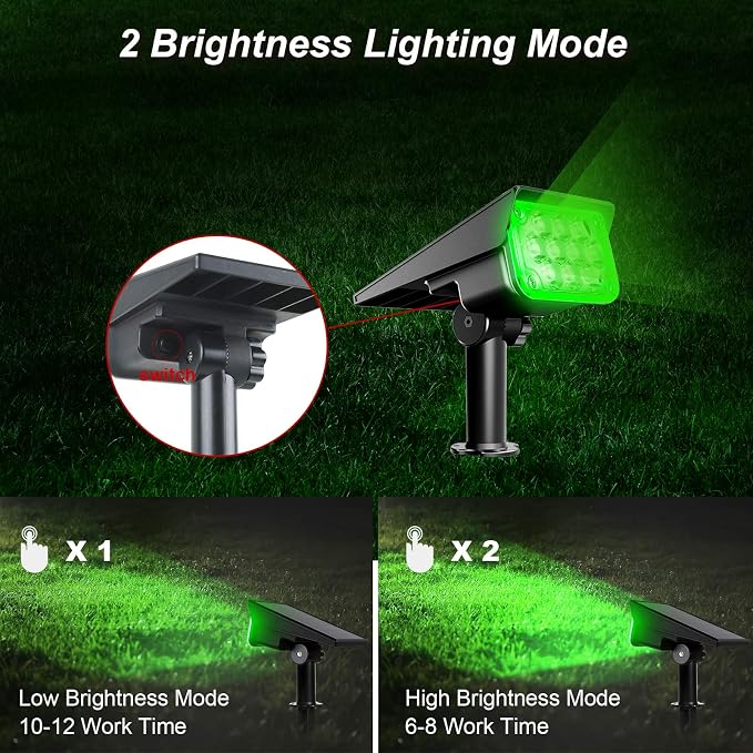 Green Solar Spot Lights Outdoor, St. Patrick's Day Decor Lights - Image 4