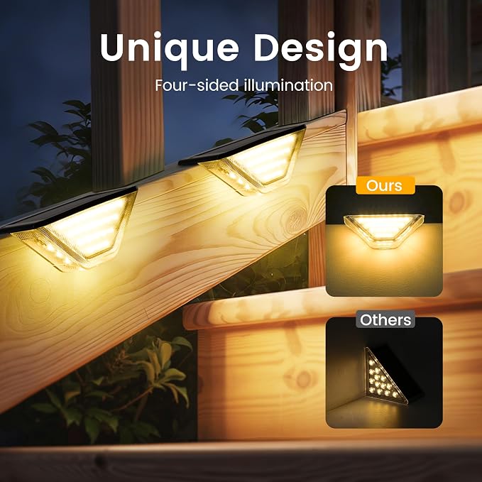 SOLPEX 16 Pack Four-Sided Illumination Solar Step Lights - Image 2