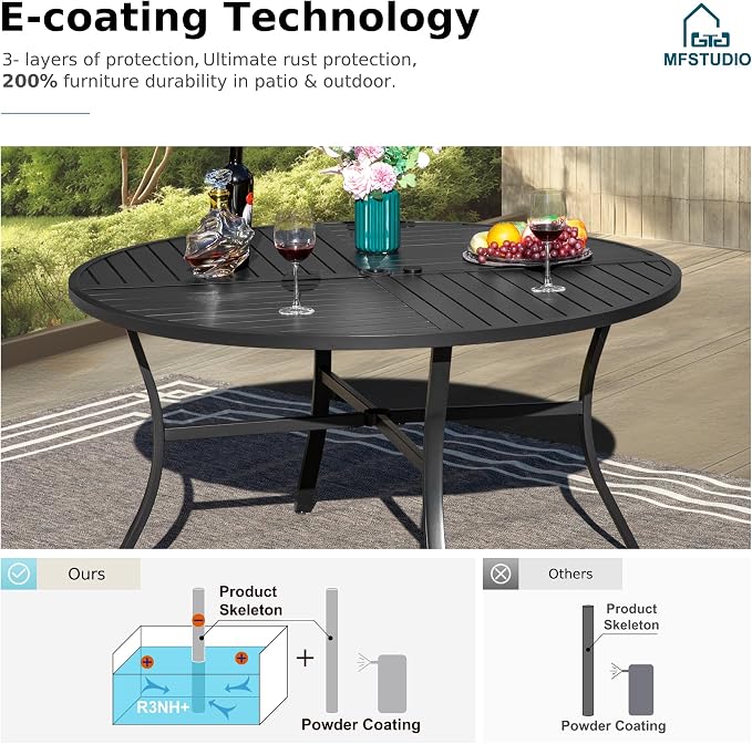 MFSTUDIO 42" Big Outdoor Dining Table - Image 6