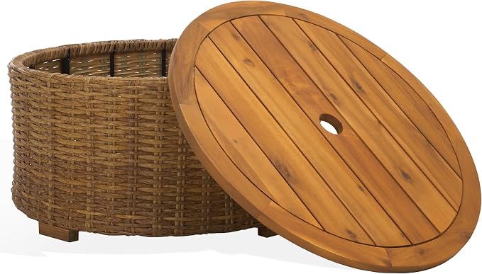 SAFAVIEH Couture Collection – Anguilla Faux Wicker Indoor/Outdoor Storage - Image 5