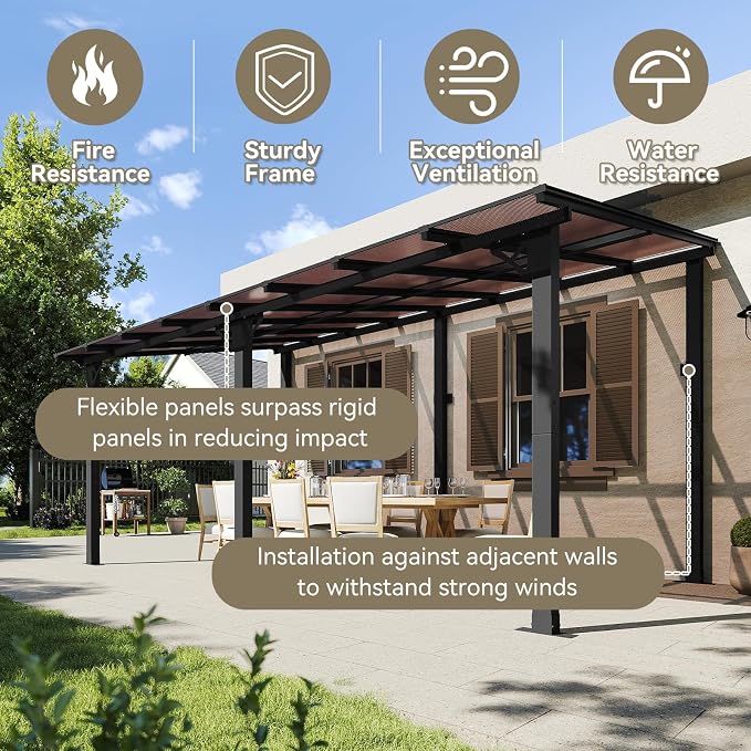 Aoxun 16' x 10' Gazebo for Patio, Gazebo Pergola - Image 7