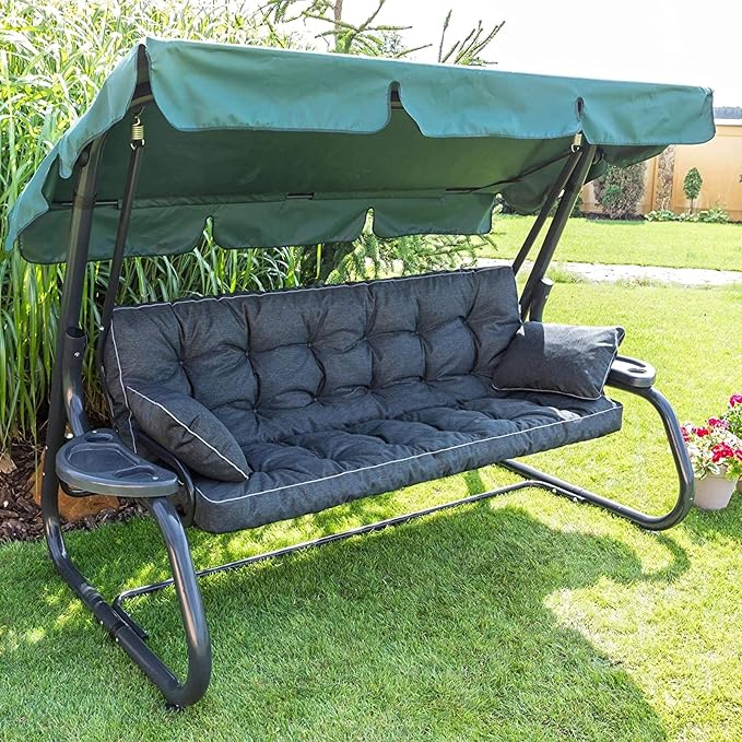 Outside Benches Cushion with Backrest, Thicken Waterproof Swing Cushions 2/3 - Image 5