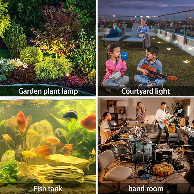 AVEKI Solar Pond Spotlights, 2 in 1 12 LED Solar Underwater Lights - Image 5